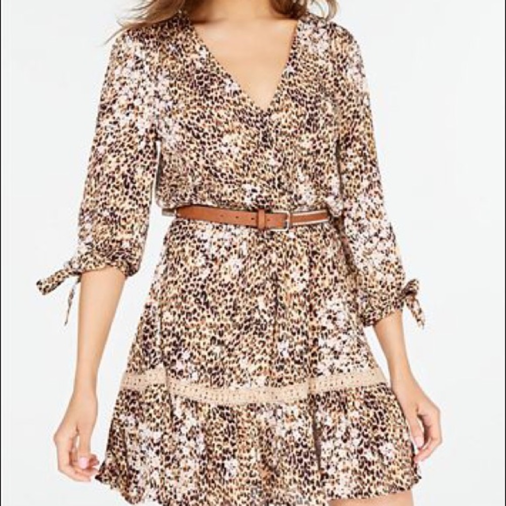 American Rag Belted Surplus Leopard Print Mini